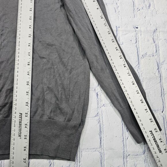 Banana Republic Silk Blend Sweater Long Sleeve Gray MENS SIZE XL - Picture 2 of 10